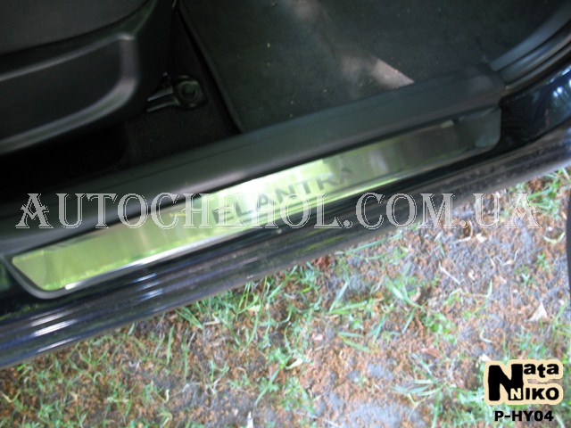 Накладка на пороги Hyundai Elantra 4, premium, 4 штуки