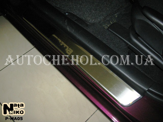 Накладка на пороги Mazda 3 2003-2009, premium, 4 штуки
