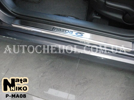 Накладка на пороги Mazda 6 2007, premium, 4 штуки