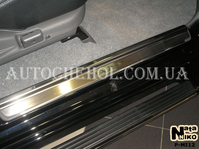 Накладка на пороги Mitsubushi Pajero Sport, premium, 4 штуки