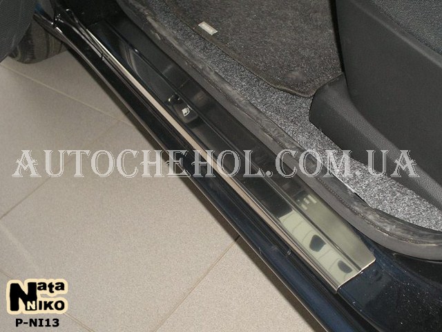 Накладка на пороги Nissan Note, premium, 4 штуки