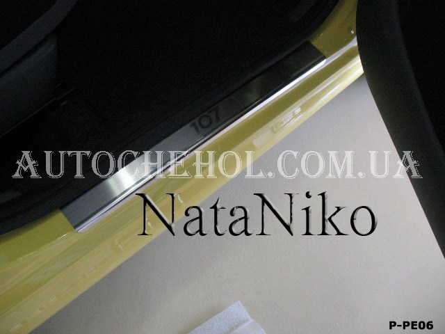 Накладка на пороги Peugeot 107, premium, 4 штуки