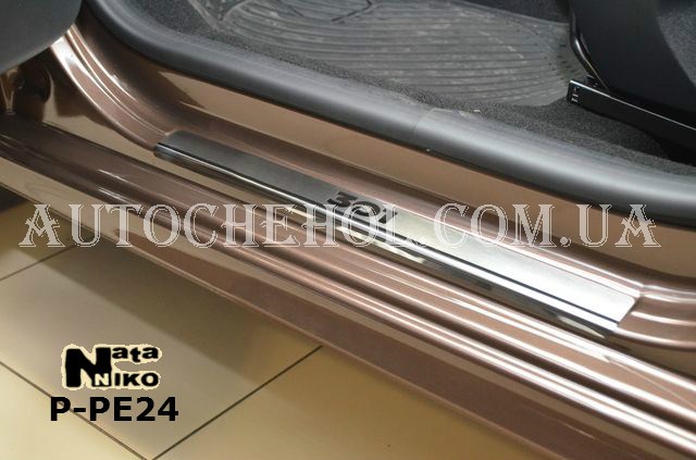 Накладка на пороги Peugeot 301, premium, 4 штуки
