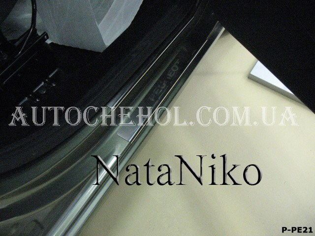 Накладка на пороги Peugeot Partner 2008, premium, 4 штуки