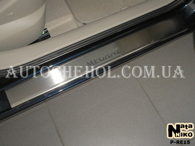 Накладка на пороги Renault Megane, premium, 4 штуки