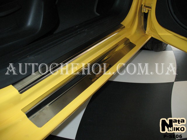 Накладка на пороги Seat Leon, premium, 4 штуки
