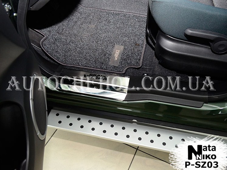 Накладка на пороги Suzuki Grand Vitara, premium, 4 штуки