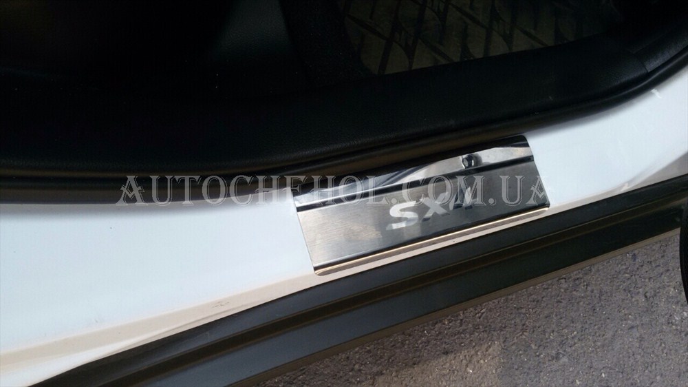 Накладка на пороги Suzuki SX 4, premium, 4 штуки