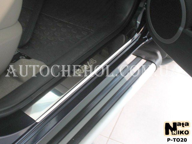 Накладка на пороги Toyota Rav 4 3, premium, 4 штуки