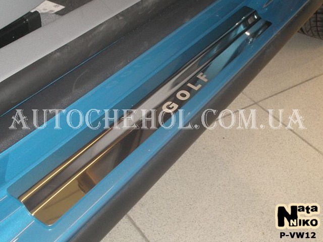 Накладка на пороги Volkswagen Colf 5, premium, 4 штуки