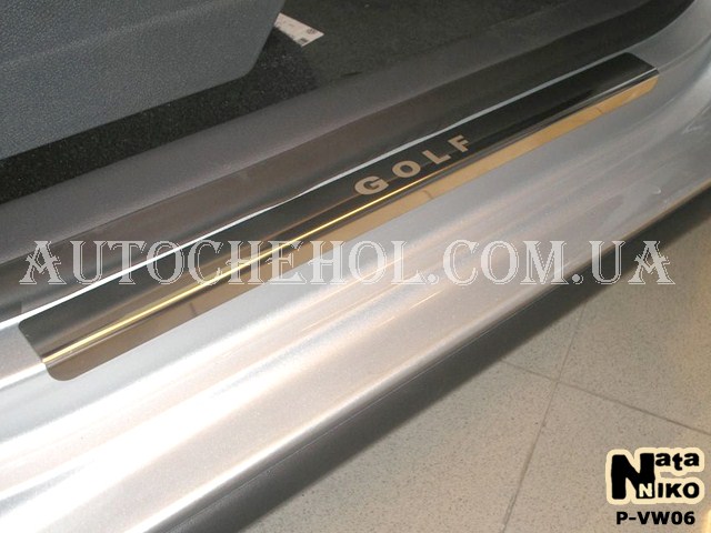 Накладка на пороги Volkswagen Colf +, premium, 4 штуки