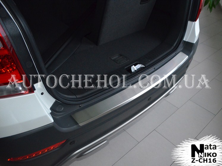 Накладка на бампер с загибом Chevrolet Captiva 2012