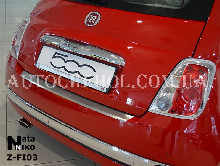 Накладка на бампер с загибом Fiat 500