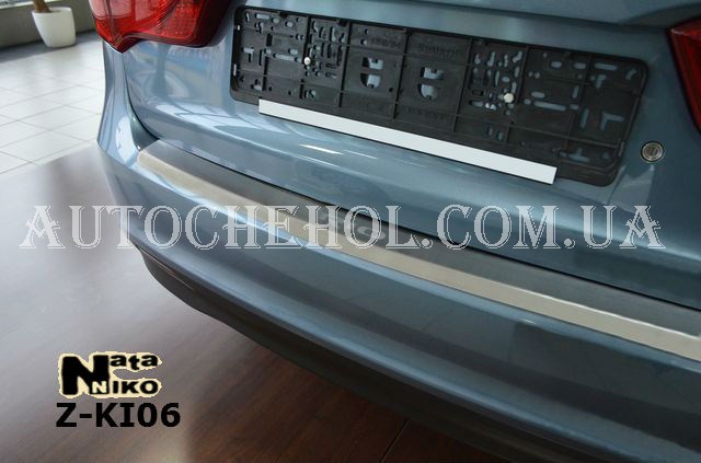 Накладка на бампер с загибом Kia Rio 2012
