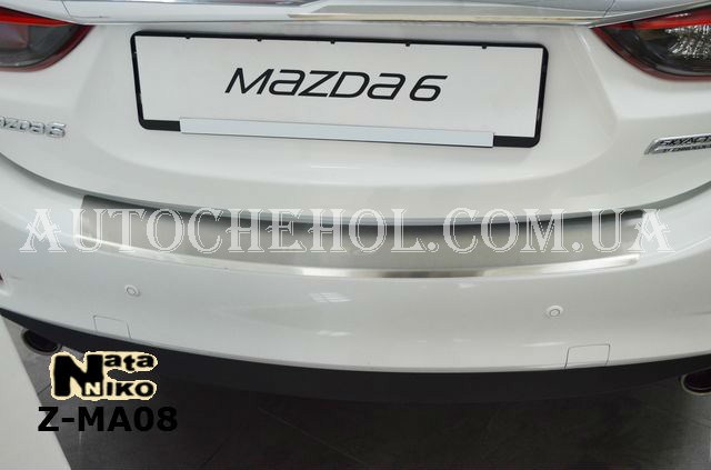 Накладка на бампер с загибом Mazda 6 2013