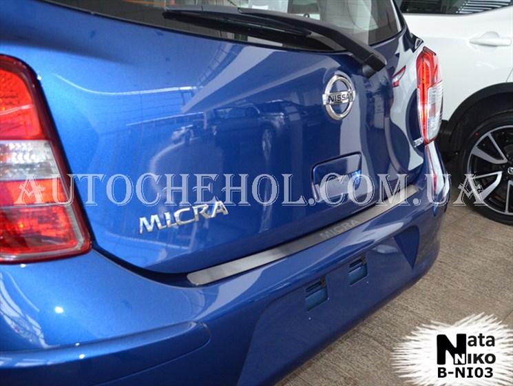 Накладка на бампер Nissan Micra