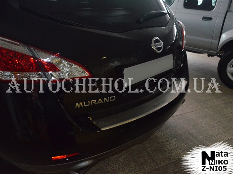 Накладка на бампер с загибом Nissan Murano