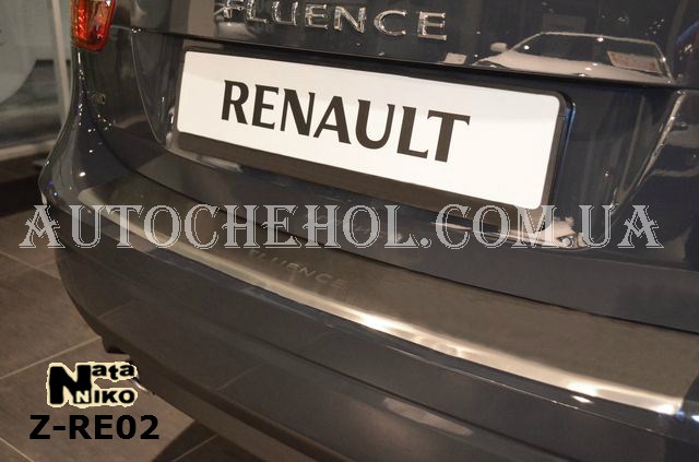 Накладка на бампер с загибом Renault Fluence