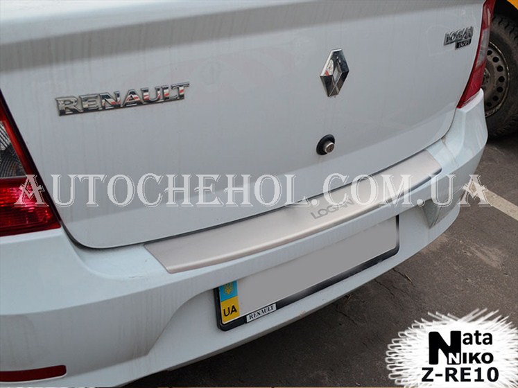 Накладка на бампер с загибом Renault Logan