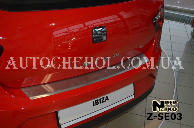 Накладка на бампер с загибом Seat Ibiza 3D