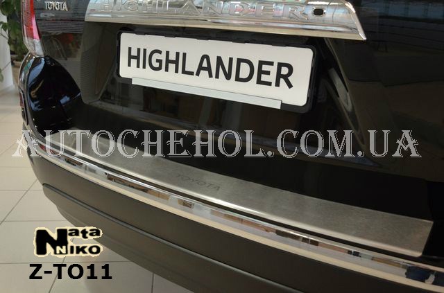 Накладка на бампер с загибом Toyota Highlander