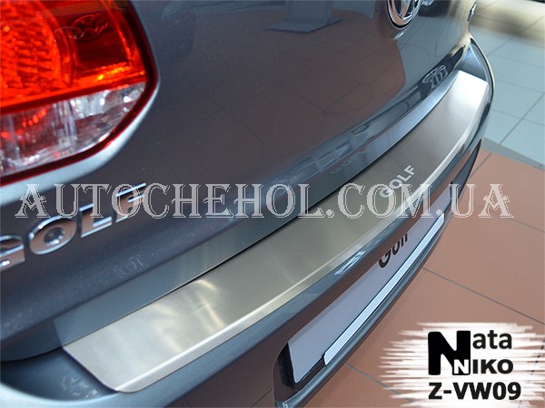 Накладка на бампер с загибом Volkswagen Golf 6