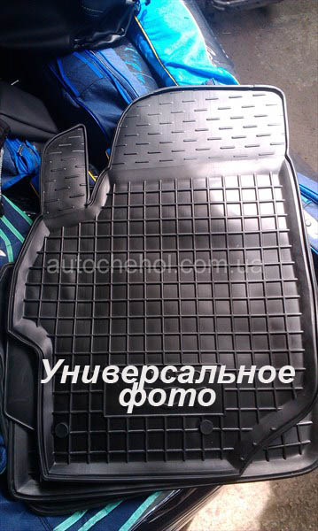 Качественные черные резиновые коврики в салон Kia Carens 2006, AVTOGUMM