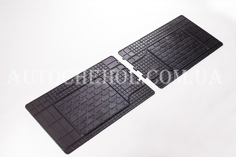 Универсальные качественные резиновые коврики в салон UNI TWIN, Stingrey, 1550x450, 2-й и 3-й ряд