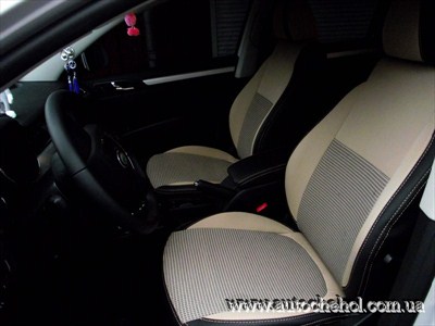 Авточехлы на Skoda Superb II, бежевого цвета