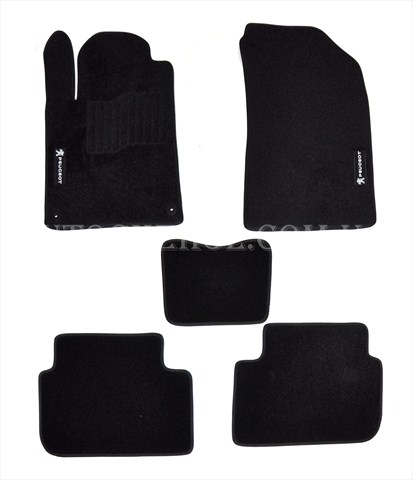 Черные текстильные коврики наPeugeot 407,BELTEX