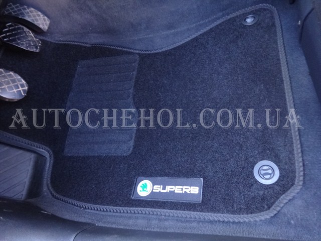 Черные текстильные коврики на Skoda Superb 2002-2008,BELTEX