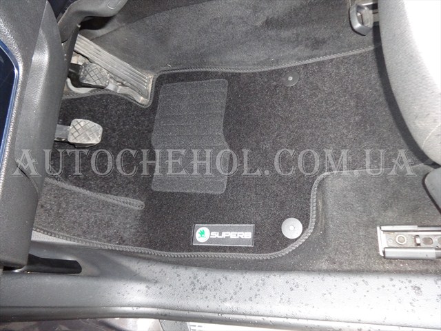Черные текстильные коврики на Skoda Superb 2008-2013,BELTEX