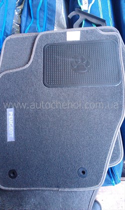 СЕРЫЕ Текстильные коврики на Peugeot 308 2007