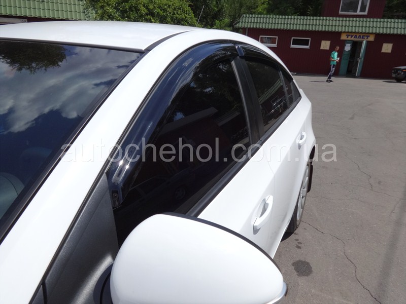 Дефлекторы боковых окон для Chevrolet Cruze, ветровики на cruza, HIC, Тайвань