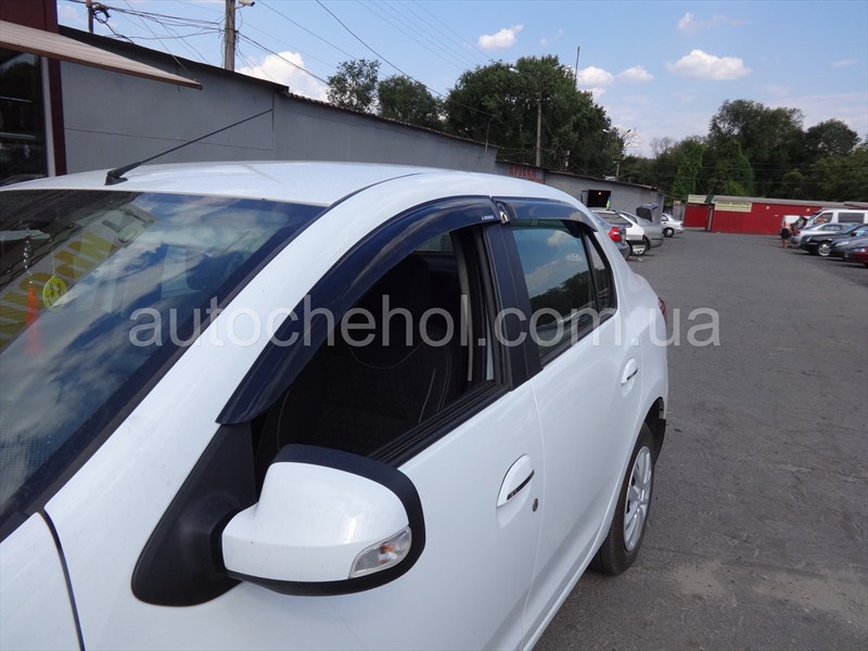 Дефлекторы боковых окон для Renault Logan 2013, AirTechnology, Украина