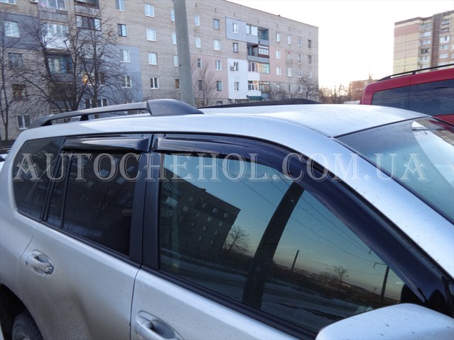 Ветровики на Toyota Prado 2014, дефлектор окна на prado, производство SIM, россия