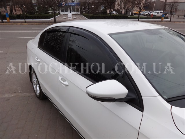 Ветровики на Volkswagen Passat B7, дефлектор окна на passat b7, производство Cobra Tuning, россия