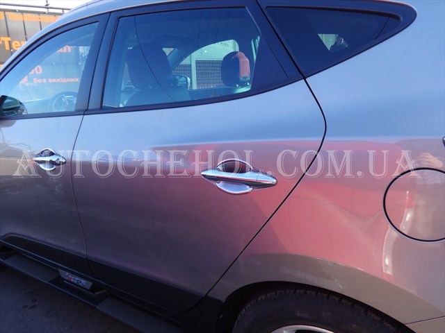 Хром накладки под ручки дверей Hyundai ix35, Libao, Китай