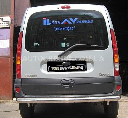Защита заднего бампера на Renault Kangoo, ровная, ST-Line