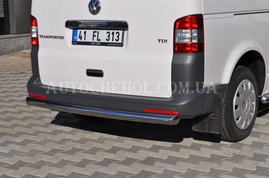 Защита заднего бампера на Volkswagen T5, углы, ST-Line