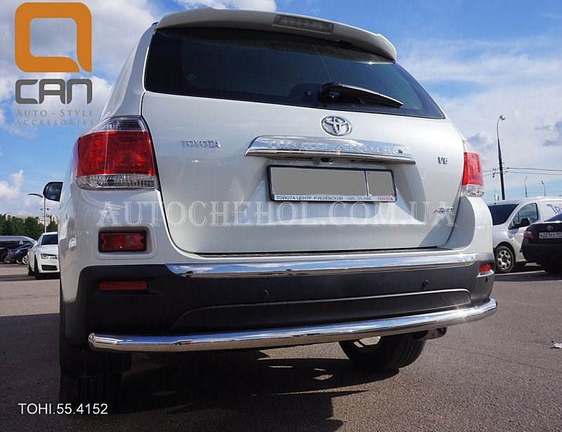 Защита заднего бампера на Toyota Highlander 2008